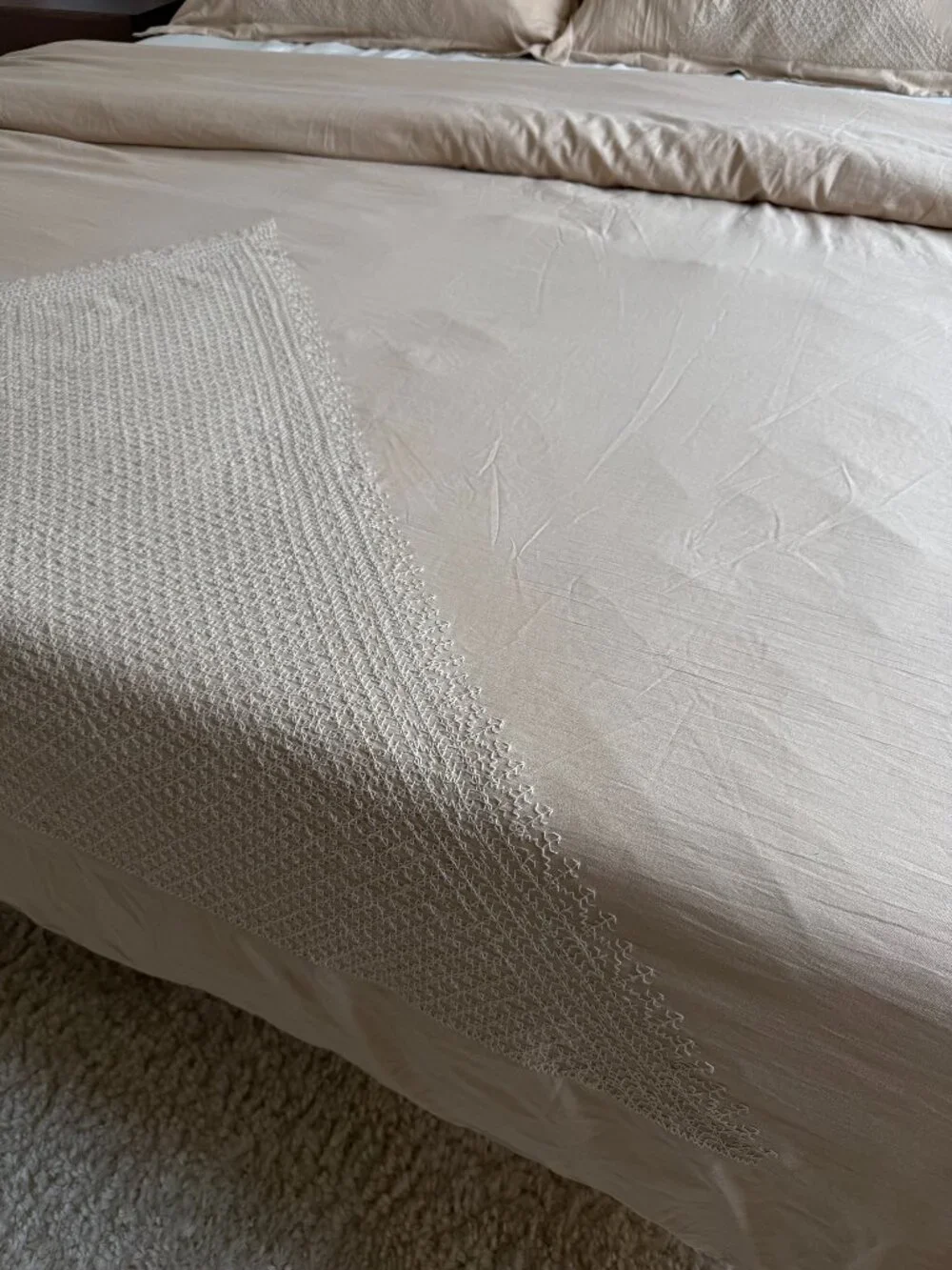 Hand Embroidered King Duvet + Shams